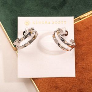 Kendra Scott Zorte Silver Double Hoop Earrings